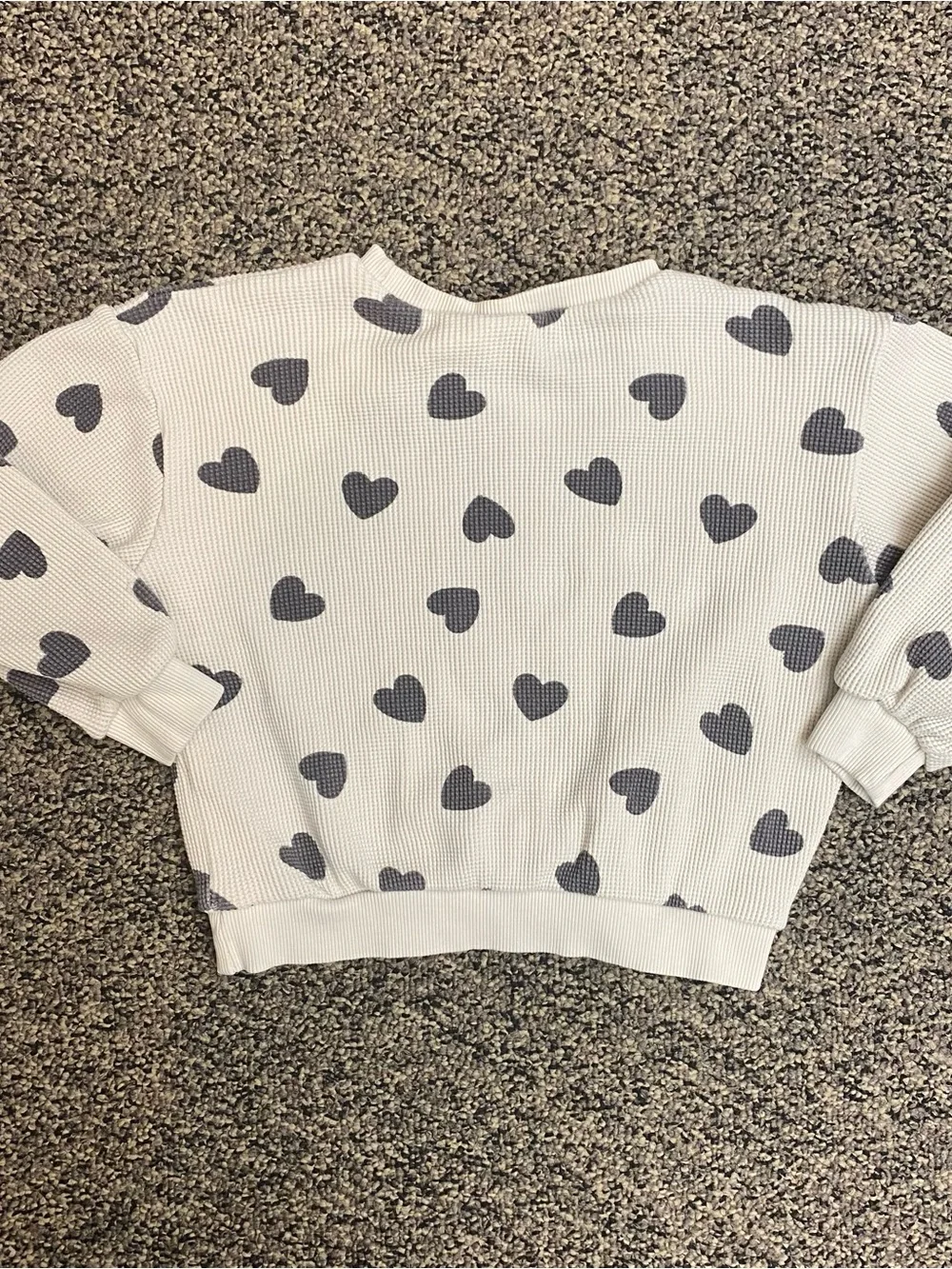 Zara Toddler Girls Hearts Long Sleeve & Distressed Denim Set Size 3-4